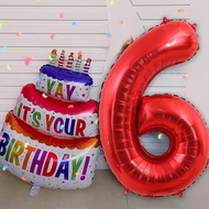 40 inch Big Red Number Balloon Aluminum Foil Digital Balloon Birthday Wedding Graduation Party Ballo