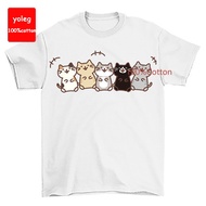 FUKU NYANKO CATS T-shirt Kucing Cat Baju Tshirt Wanita Perempuan Kartun Comel Cotton FUKU