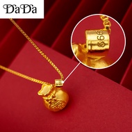 [Totoong Gold] Pure Ang 18K Saudi Gold Pawnable Legit Money Bag Necklace solid lucky bag pendant necklace for women