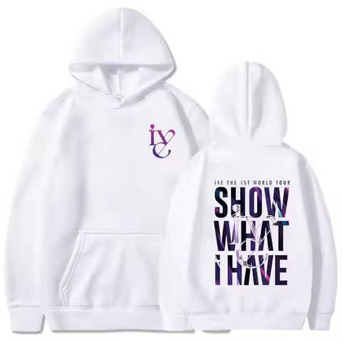 IVE The 1ST World Tour Show What I Have Merch Hoodies Kpop Long Sleeve Streetwear Men Women Hooded S