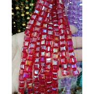 CRYSTAL CUBE BEADS 8MM