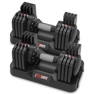 EnterSports 26.5/40 LBS Pair Adjustable Dumbbell Set Quick Adjustment Space-saving Adjustable Dumbbe