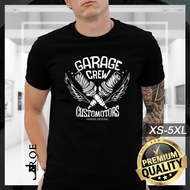 Baju-T Uniseks + Saiz Besar GARAGE CREW CUSTOMOTORS