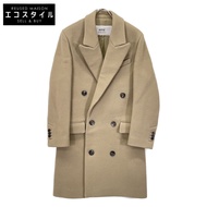 เสื้อโค้ททรงไขว้สองแถวสีเบจ Ami Paris รุ่น FCO105.WV0020 ไซส์ 34 (มือสอง)