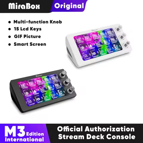 Mirabox M3 Stream Deck Visual Console Macro Keyboard 15Lcd Keys Streamdeck macropad Keypad Stream De