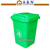 50L Small Garbage Bin  / Green Garbage Bin Outdoor /  Large Portable Dustbin / Tong Sampah Besar