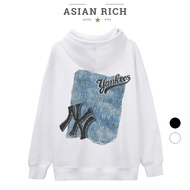 Asian Rich Premium Hoodie Mlb New York Ny Yankees Denim Patch