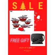 [CLEARANCE STOCK] DESSINI 12PCS COOKWARE ITALY + 7PCS KNIFE CERAMIC