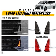 MTTO Toyota Voxy 80 Noah Exterioir Car Rear Bumper Reflector Led Light Lamp Accessories