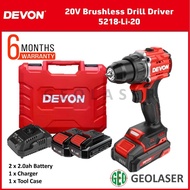 DEVON 5218-Li-20 20V Cordless Brushless Drill Driver/Impact Drill