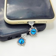 Phone Dust Plug DIY Alloy European Evil Eye Pendant Phone Accessory Dust Plug