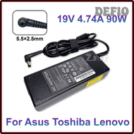 DEFIO 19V 4.74A 90W 5.5x2.5mm AC Laptop Adapter Charger For ASUS ACER Toshiba LITEON Delta Gateway F