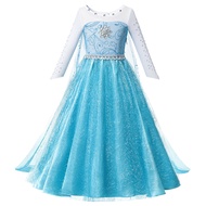 Summer Fancy Queen Elsa Anna Costume Girls Princess Dress Toddler Halloween Cosplay Party Vesidos Fo
