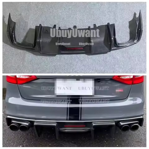 For Audi A4 B8 B8.5 Avant / Allroad Rear Bumper Diffuser Lip Spoiler 2008-2016 Style S4 RS4 Real Car