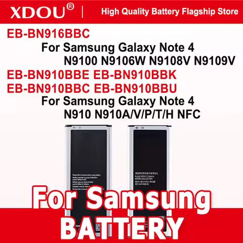 EB-BN910BBE EB-BN910BBK EB-BN916BBC Battery For Samsung Galaxy Note 4 N910 N910A/V/P/T/H NFC N9106W 