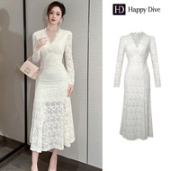 ZYHT Eravogue Womens Dresses White Dresses Lace Dresses Fishtail Dresses Formal Dresses Party Evenin