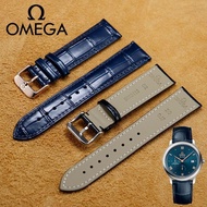 2024❁☈ XIN-C时尚4 Suitable for for/Omega/original strap De Ville series observatory elegant 424 men's and women's genuine leather watch strap original strap