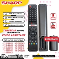 Remote Android TV Smart Sharp 2T-C32BG1i 2T-C42BG1i 2T-C50BG1i 4T-C50DK1i 4T-C50DL1i 4T-C60DK1i