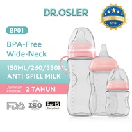 Dr.osler newborn Baby Milk Bottle/Baby Pacifier Baby Safe Milk Bottle 150ml/260ml/330ml Baby Drinking Bottle BPA Free