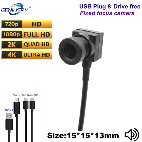 Zero distortion USB Camera Module 720P 1080P 30fps 8MP 4K 15FPS Hd MJPEG Mini CCTV Linux UVC Webcam 
