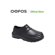 👨รองเท้าแตะ (OOFOS) OOMG WOMENS EEZEE SHOE - BLACK CHEETAH รองเท้าเพื่อการฟื้นฟู รองเท้าแตะและฟลิปฟล