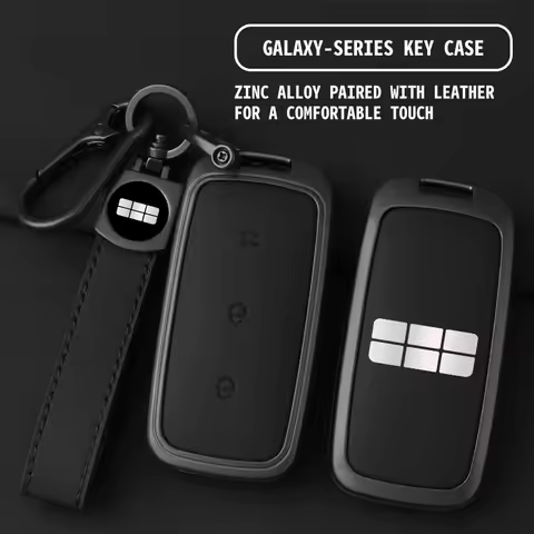 For Geely Key Case EX5 Galaxy E5 Proton e.MAS 7 2025 2024 Car Key Case Zinc Alloy Leather Case