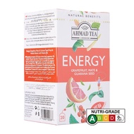 Ahmad Tea Natural Benefits Grapefruit Mate & Guarana Seed Energy Infusion 20's Foil Teabags 30g
