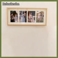 RelaxRealm 8x20 Wood Picture Frame - 8x20 Photo Frame With Mat Display 4Pcs 4x6 Photos, 4x6 Picture 