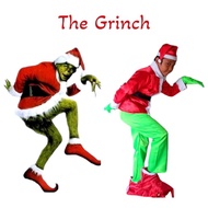 The Grinch Santa Grinch Costume Cartoon Adult Kids