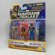 (New) (1st Hand) Groot &amp; Rocket Raccoon Nova Corps | Marvel Guardians of The Galaxy Original Figure Guardian of The