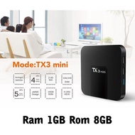 กล่อง แอนดรอยด์ Tx3 Mini - Android 7.1 (Ram 1GB Rom 8GB Amlogic S905W WIFI2.4 รองรับ 4K) มีแอพ ดูท
