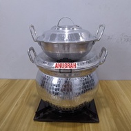 ECONOMIC PACKAGE OF 22 CM VEGETABLE KENDIL PAN & 20 CM LID PAN