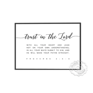 2025 Proverbs Trust In The Lord Bible Verse Quote Poster Scripture Blessing Wall Art Prints Chic Mod