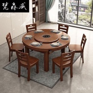 BW88/ Fansenwei2024New Solid Wood Dining Table and Chair Combination Foldable Square round Table with Induction Cooker R