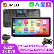 6.25 inch Motorcycle 2K DVR,Portable Wireless Carplay Android Auto Navigation Display Screen,Detacha