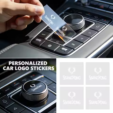 Car Interior Decoration Sticker Badges Accessories For SsangYong Musso Rexton Torres Kyron Actyon Ti