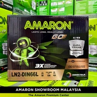 DIN66L | DIN60L | AMARON | Car Battery DIN55 L | For Proton x50 x70, Honda FE, HRV, Cherry, Peugeot,