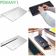 PEWANY1 Acrylic Keyboard Stand, Ergonomic Design Clear Computer Keyboard Holder, Universal Tilted Portable Silicone Anti-Slip Case Keyboard Tray Home