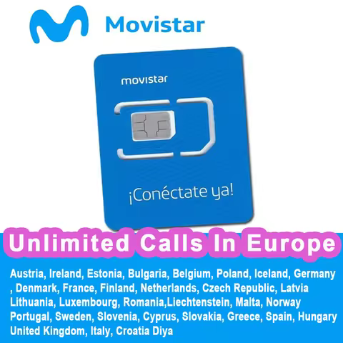 Movistar Unlimited Calls In Europe Countries，Spanish Phone Number，Spain，Poland，Iceland，Germany，Franc