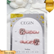 NAIL BOX CEGIN DESIGN MOONLIGHT Cat's Eye FEET WITH CHARM BOW IN MANY COLORS (C66)