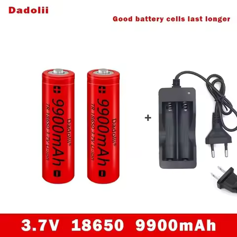 18650 Battery Rechargeable Battery 3.7V 18650 9900mAh Capacity Li-ion Rechargeable Battery For Flash