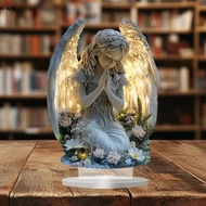 ooo Radiant Praying Angel Statue - Calming Desktop Decoration for Home, Office, or Cafe uuu
