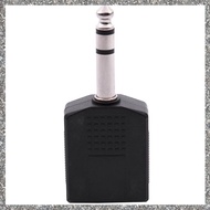 [feidan33.ph]  Mono 6.35mm Male Plug to Dual 6.35mm Female Socket Splitter Adapter Connector
