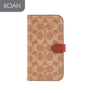 เคสมือถือ COACH Folio Case for IP 15 Pro Max - Signature C Tan