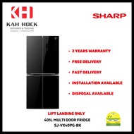 SJ-VX40PG-BK 401L MULTI DOOR REFRIGERATOR - 2 YEARS MANUFACTURER WARRANTY + FREE DEL