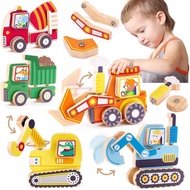 Kindergarten Children's Puzzle Enlightenment Early Education Cognitive Cartoon Car Puzzle Cognitive 