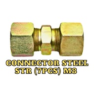 CONNECTOR STEEL STR (7PCS) M8 X M8 - 7PCS-STR-M8