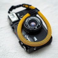 相機快拆手腕帶10mm登山繩 真皮復古手工 菲林相機 禮物 攝影 黃