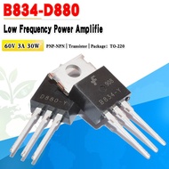 10PCS/lot Transistor KSB834-Y B834 2SB834-Y KSD880 D880 2SD880-Y TO-220 60V 3A 30W quality assurance