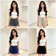 (JANUARY-JN5422) SMLXL2XL Women's clothing pants high waist lace up summer new style roman fabric sh